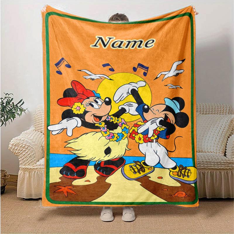 Custom 1pc Mickey Pluto's Flea Fight Blanket, Soft And Comfortable Blanket, Casual Warm, Camping Travel Blanket, Birthday Gift Q910136