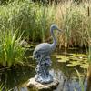 16 Pieces Crane Fishing Ornament Chinese Style Statue Landscape Decoration Decorative Bird
