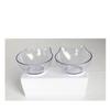 Cat Bowl, Orthopedic Anti-Slip Pet Bowl, Transparent Double Bowl Pet Feeder