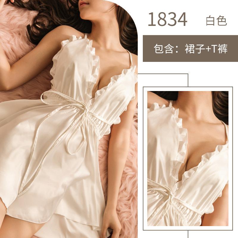 

Сексуальное нижнее белье высококачественный имитационный шелк атлас грибной край подвязки сексуальное кружево соблазн без спины весело average size [wearable weight: within 65kg]