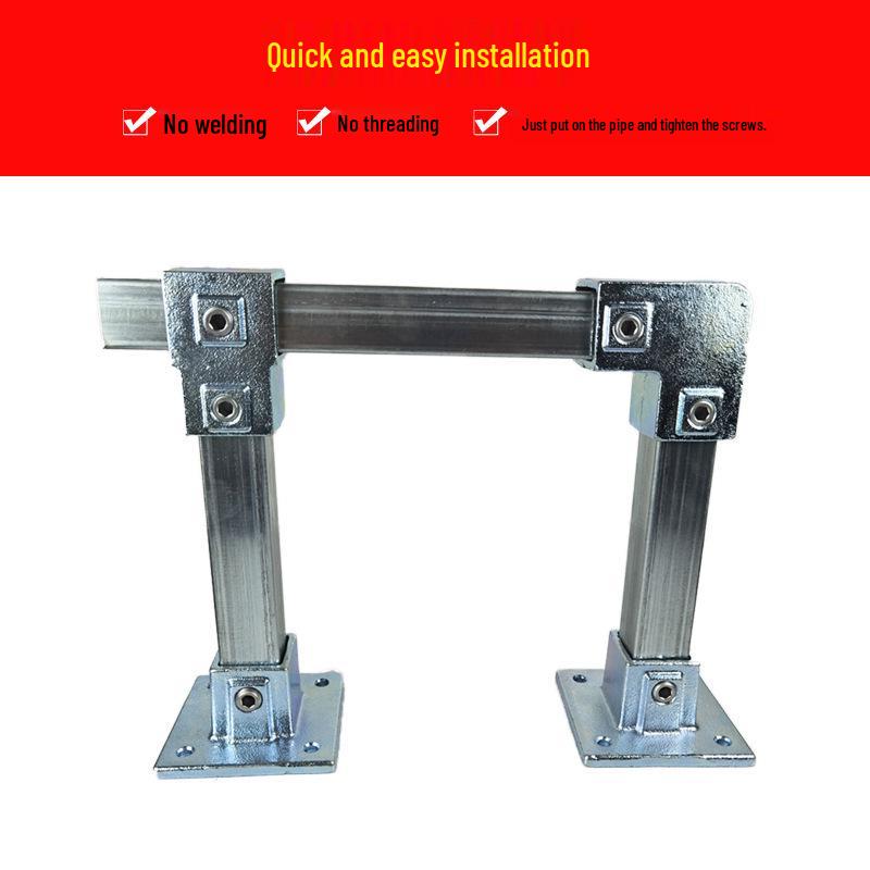 40×40mm Vierkantrohr 4-Wege T-Verbinder Klemme (Schweißfrei)
