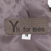 Y's for Men MC-J06-119 Striped Wool Collarless Jacket Jacket M BrownUsed