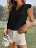 2023  V-neck Patchwork Lace Sleeve Blouse Women Fashion Casual Vest Tops Woman Hollow Out Loose Simple Ladies Shirts 30611