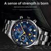 Classic Business Men's Watch Fashion Stainless Steel Strap Watch Calendar Quartz Watch Sports Watch Casual Watch