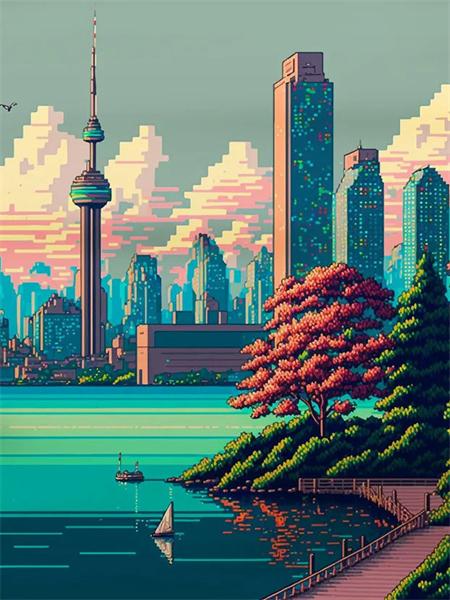 Diy Diamond Painting Mosaic House Street Full Square Round Embroidery Mosaic Landscape Home Decor