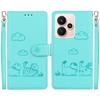 For Realme 15 Pro 5G/15 5G Case RFID Blocking Kitten Pattern TPU+PU Leather Phone Cover with Wrist Strap