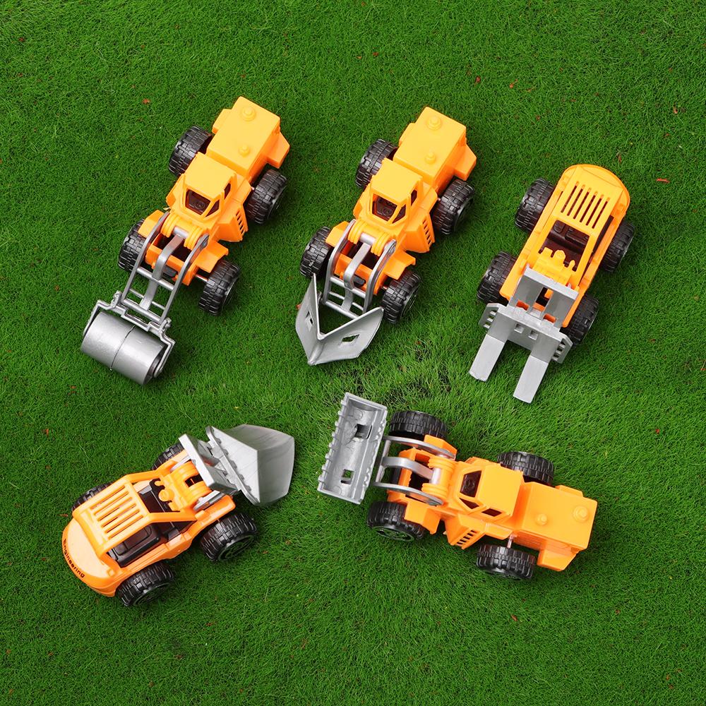 Home Decor Mini Car Excavator Pull Back Car Forklift Toy Engineering Vehicle Car Model