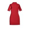 Pure Desire High Neck Slim Fit Mid-Sleeve Dress for Women – Waist-Cinched Hip-Hugging Skirt