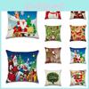 Elegant Home Decor Christmas Pillow Case Unique Design Soft Linen Cushion Cover