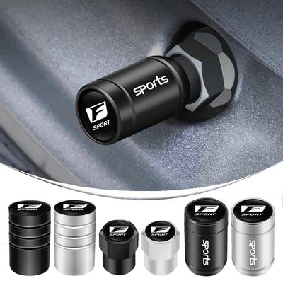 4Pcs 3D Styling Car Wheel Tire Valve Caps Stem Cap Accessories For NX RX450h Fsport GX LX600 GX470 RX330 Ct200h ES300h UX