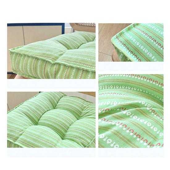 18" X 18" Seat Cushion Thickened Square Office Chair Pad Striped Soft Padded Hip Cushion Modern Floor Sitting Pad for Home Living Room Bedroom