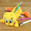 NICI Figure Pen Pouch, Looney Tunes Tweety Pencil Case, Plush Stationery, Pencil Case