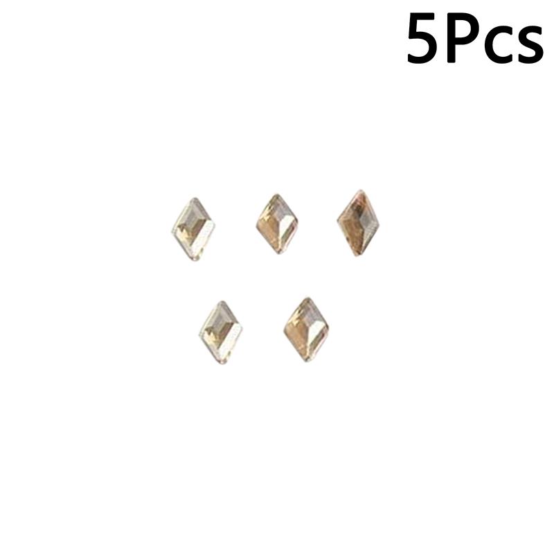 5Pcs Dental Tooth  Rhombus Shapes Ornament Diamond Multicolour Shiny Teeth Jewelry Decoration