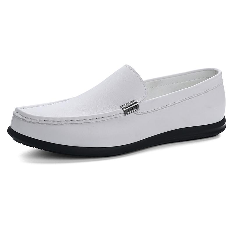 Fashion Men's Genuine Leather Loafers Slip-On Dress Shoes for Men Comfortable Hollow Out Casual Shoes Man Classic Lace-Up Formal Shoes