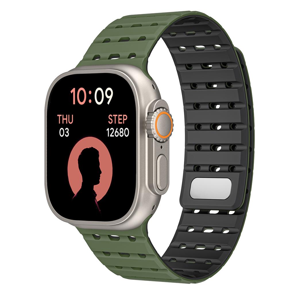 Magnetic Silicone Strap for Apple Watch 49mm 44mm 45mm 46mm 42mm 38mm 40mm for Apple Watch Series11 10 8 7 6 5 9 Bands