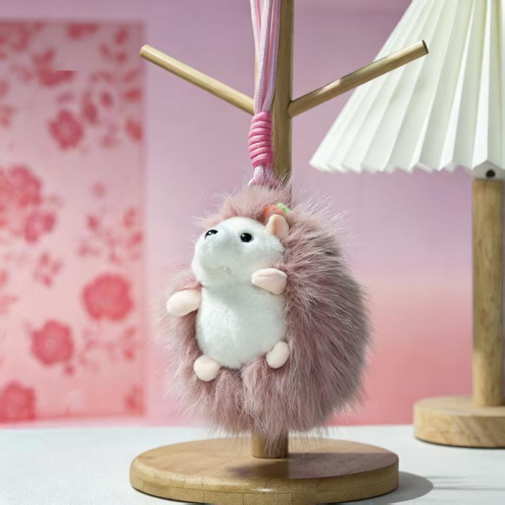 13cm Niedlicher Igel Plüsch Schlüsselanhänger, Cartoon Puppe Tasche Hängeornament, Weiches Stofftier Anhänger Spielzeug
