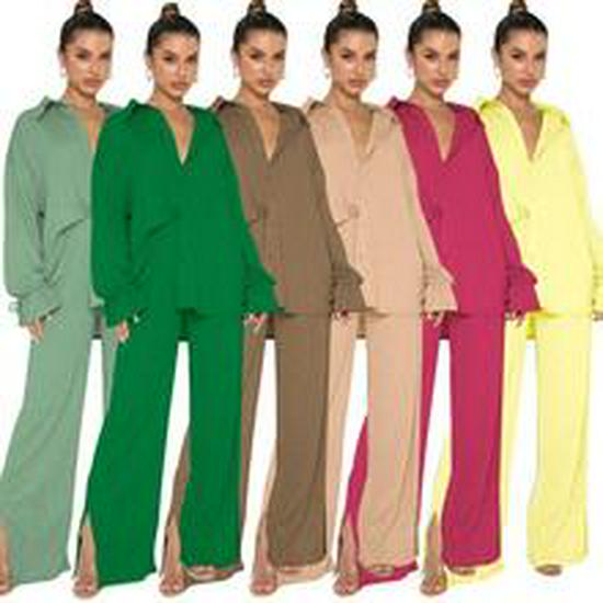 2024 European & American Women's Autumn Cotton-Linen Commuter Suit: Loose Jacket & Pants Set
