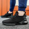 Four Seasons Lightweight Fly-woven Sneakers Breathable Mesh Running Men's Shoes Large Size Youth Platform Shoes
