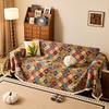 Jacquard Cotton Linen Sofa Towel Ethnic Style Thicken Settee Cloth Retro Style Living Room Dust Cover Multi Functional Blanket