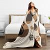 Whimsical Reading Cat Plush Blanket Girls Boys  Flannel Throw Blanket For Living Room Warm Soft Custom Quality Bedspread Gift