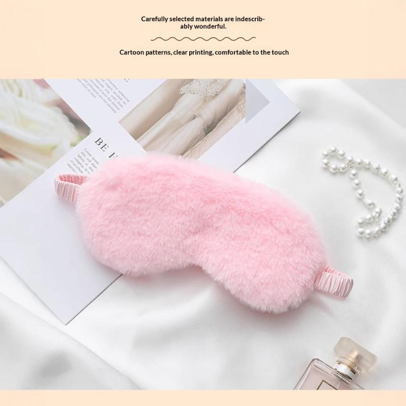 Sleeping Mask Sleeping Blindfold Soft Plush Eye Masks Cute Eye Cover Band Shade Rest Eyepatch Nap Health Eye Cover