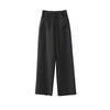 Black straight casual scimitar suit pants women's spring and autumn high-waisted thin and drape wide-leg pants summer