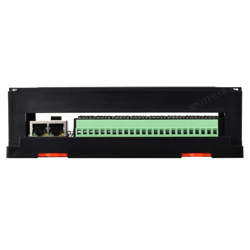 Industrial RJ45 Ethernet To 16-ch Relay Module Modbus RTU TCP With Protection and guide rails