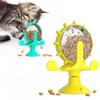 DYS Windmolen Katten Snoepdispenser, Interactief Roterende Voedseldispenser Speelgoed, Zuignap Leuke Puzzel Voerbak voor Binnenkatten Alleen Spelen, Mentale Stimulatie