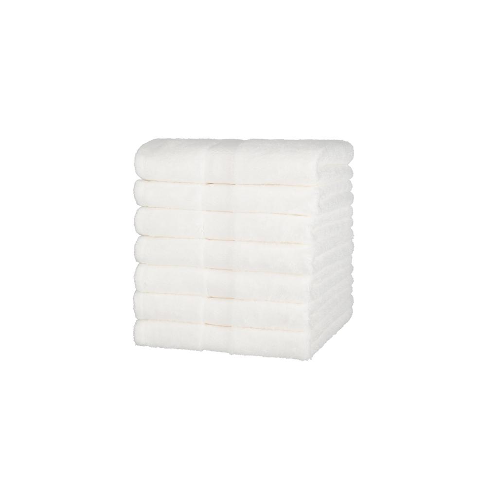 Tsubame Towels Face Towel Set of Organic Made In Established In Solid Highly Suitable for Babies and Sensitive White "Nanairo" 7, 100% Cotton, Japan,