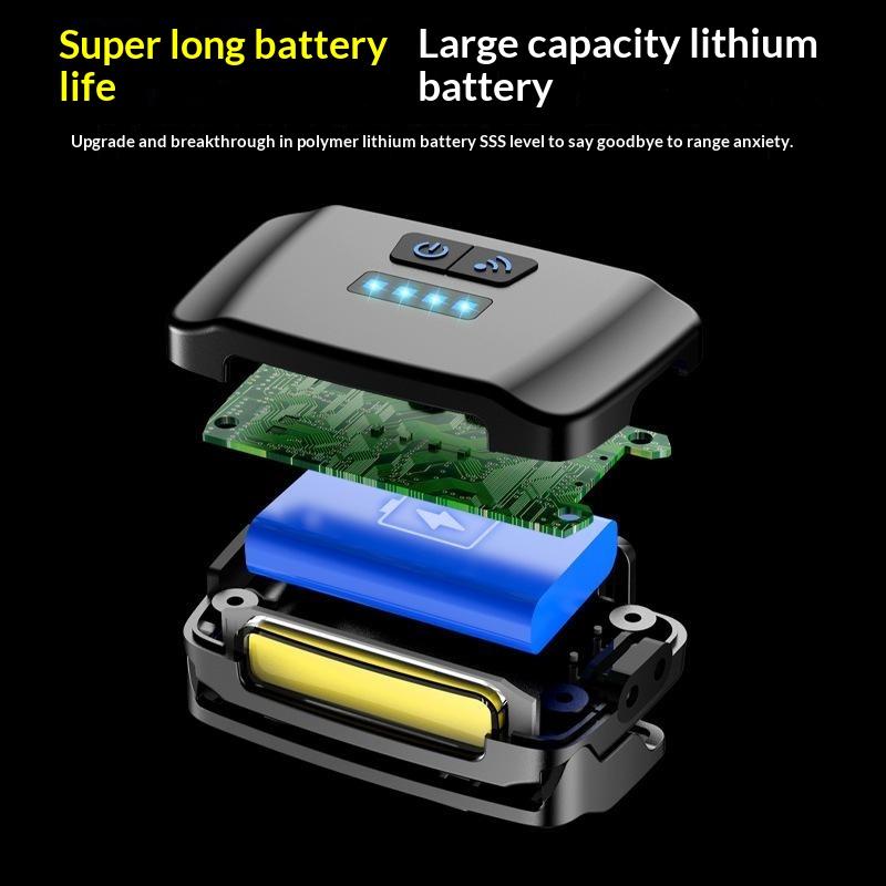 Intelligent Charging Induction Headlamp Fishing Hat Clip Light Outdoor Red Light Headlamp Charging Portable Hat Clip Light