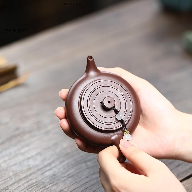 110ml Yixing Purple Clay Teapot Famous Handmade Small Capacity Tea Pot Zisha Kettle Chinese Teaware Tea Ceremony Customized