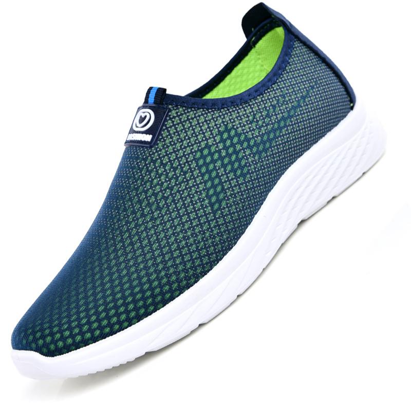 Fashion Mesh Men Casual Shoes Summer Lightweight Sneakers Men Outdoor Walking Shoes Breathable Slip On Mens Loafers Zapatillas Hombre