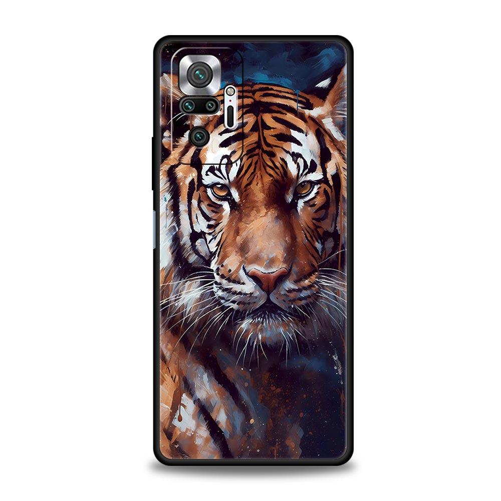 Phone Case For Xiaomi Redmi Note 14 13 12 5G 11 10 Pro Plus 4G 9S 9 14C 13C 12C 10C 9C 9A Soft TPU Cover Art animal tiger