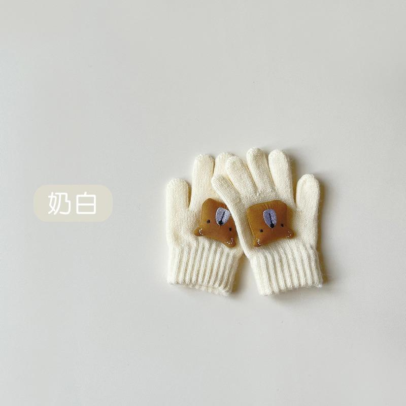 -År gammel~ Vinterhansker for barn søte femfingret varme spedbarnsgutt jente gutt jente baby
