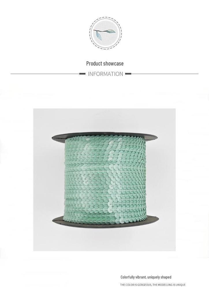 Eco-friendly 5mm Flat Lace PET Sequin Woven Ribbon for Shoe and Hat Accessories