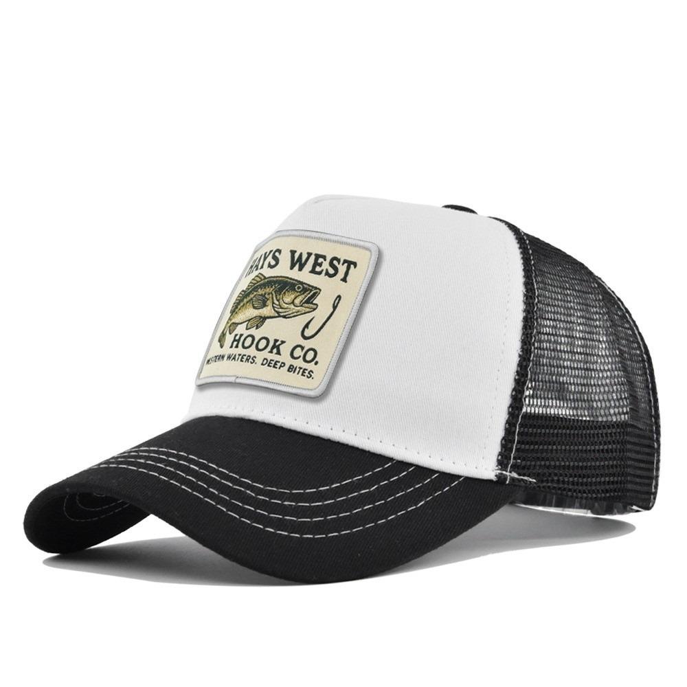 High Quality Outdoor Fishing Snapback Embroidery Design Mesh Hat  Fishing Trips