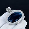 Indicolite Pendant, 925 Sterling Silver Handmade Jewelry, Indicolite Silver Pendant, Party Wear Jewelry For Women's, Pendant New Year Gift