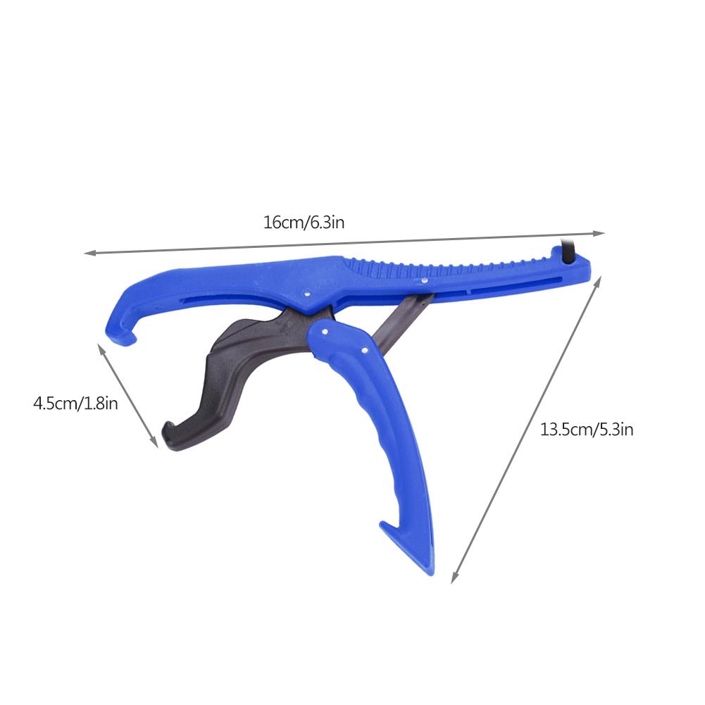 Fishing Gripper Gear Tool ABS Grip Tackle Holder Fish Clamp with Adjustable Rope (Blue, S)