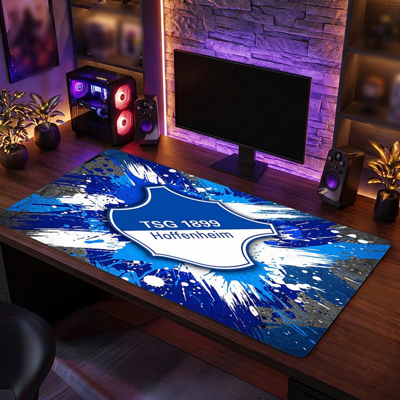TSG Hoffenheim FC Theme Pattern Mouse Pad, Soccer Logo Design XXL Gaming Desk Mat Non-Slip Computer Mouse Pad