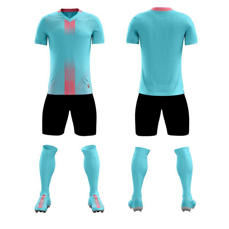 Children'S Football Uniform Set, Male And Female Adult Sports Training Clothing, Short Sleeve Middle Football Uniform