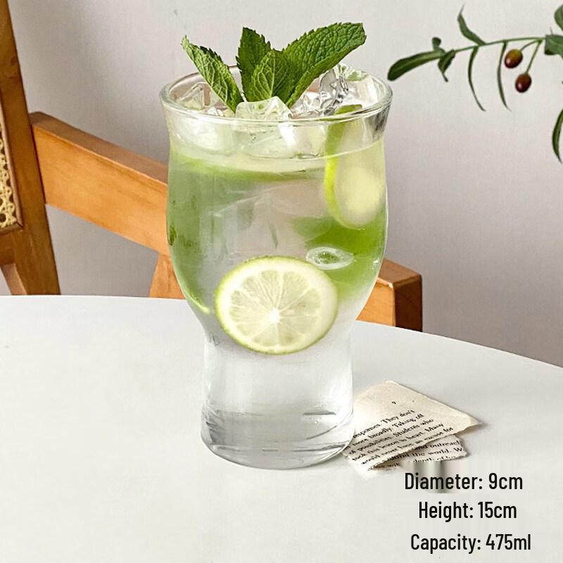 ZISIZ Wide-Mouth Glass Cup