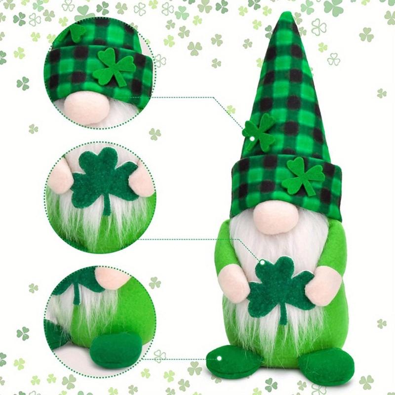Patrick's Day Green Gnome Scandinavian Tomte Gnome Shamrock Decorations