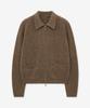Minav Wool Crop Knit Jacket [Brown]