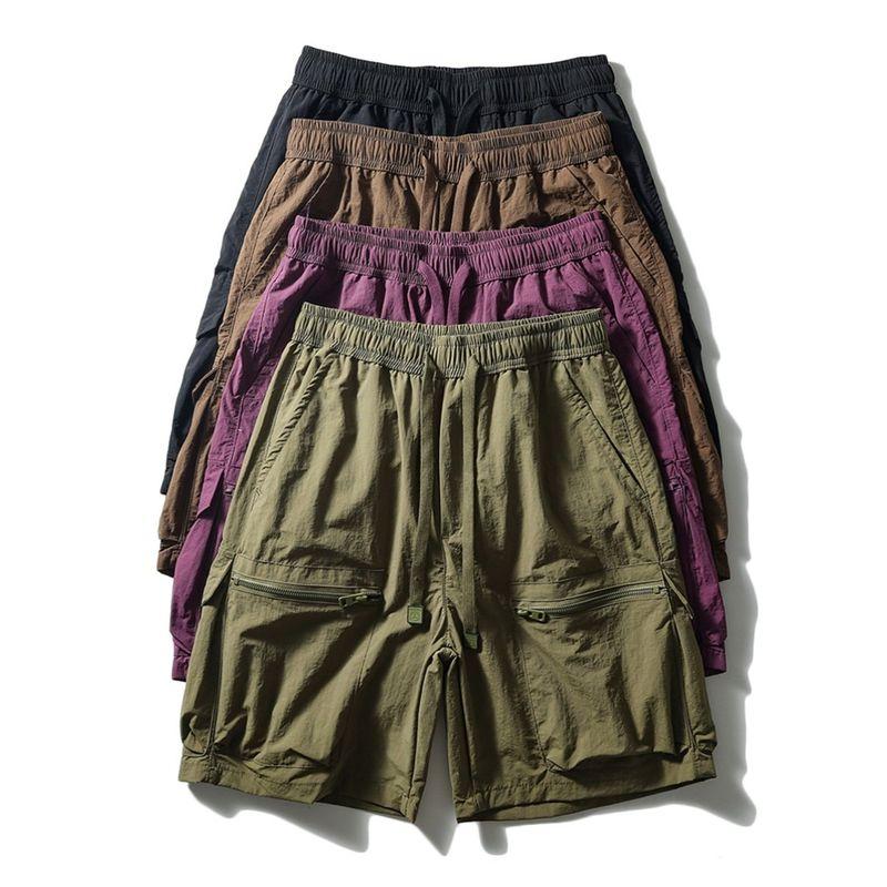 Outdoor Ice Silk Quick-Drying Parka Shorts Men's Summer Thin American Style Loose Fifth Pants Export Men's Pants Nylon Pants