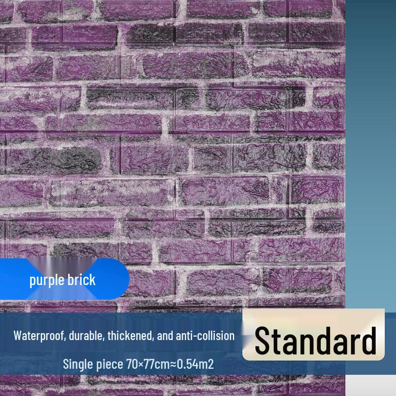3D Brick Pattern Self-Adhesive Wallpaper: Waterproof, Moisture-Proof Decorative Sticker for Commercial & Antique Restaurant Wainscoting.