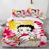 Cartoon Betty Duvet Cover Pillowcase Bedding Set BoyGirl Bedroom Decoration ChildrenGift Single Double Large SizeZip Duvet Cove