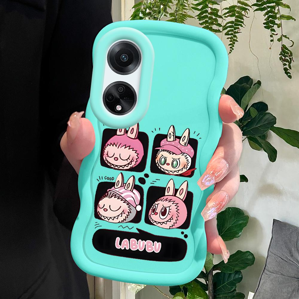 

Окрашенный узор Big Wave Edge Мягкий силиконовый материал Macaron чехол для телефона противоударный защитный резиновый чехол для OPPO Reno Realme Realme 11 Pro 5G