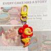 Wrinkled Brows Holding Cat Fish Head Yellow Duck Keychain Resin Girl Heart Pendant Bag Hanging Accessories Children'S Gift