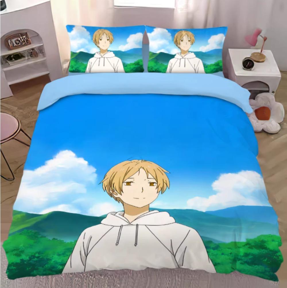 Comic Natsume'S Book Of Friends Bedding Set Natsume Yujin-Cho Duvet Cover Bedroom Decoration Single Double Large Size