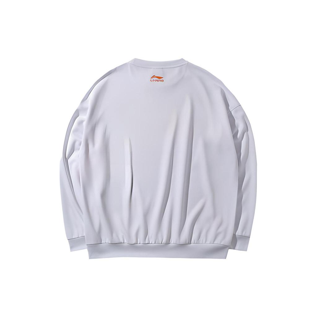 Li Ning Pullover Casual Sweatshirt Herren Sweatshirt Standard-Weiß AWDP735-2